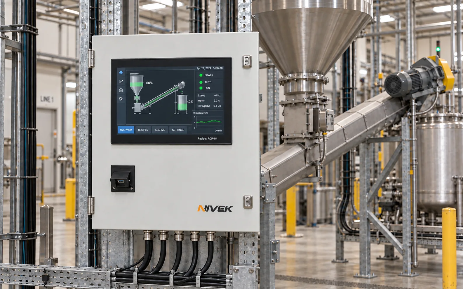 Réseautique industrielle en usine