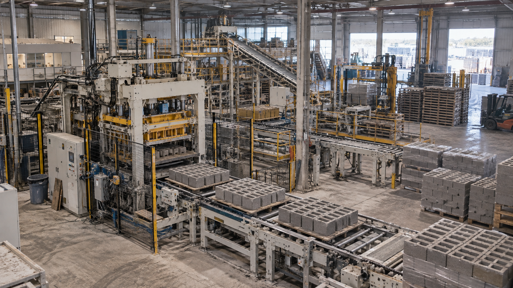 Ligne de production et entreposage