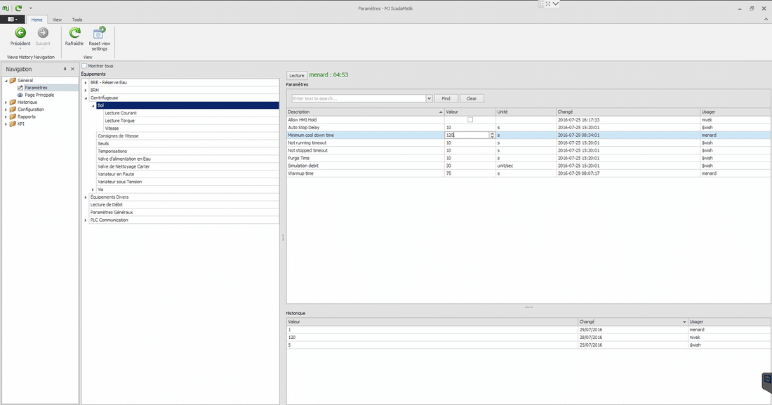 Système de paramètres simplifié.